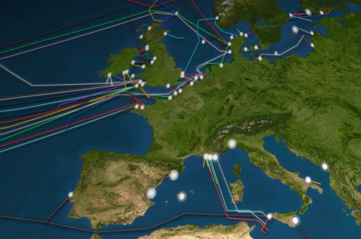 Internetkabels transatlantisch