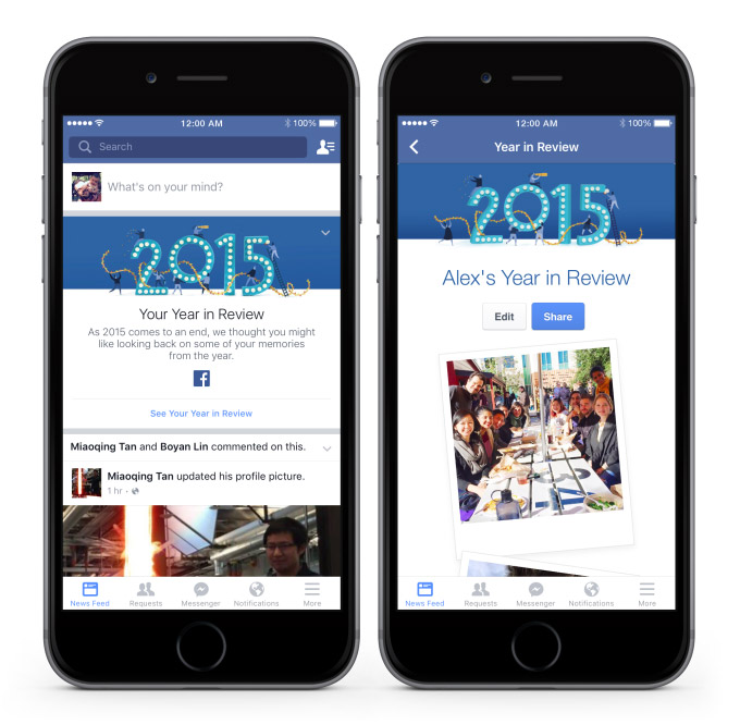 Facebook jaaroverzicht 2015