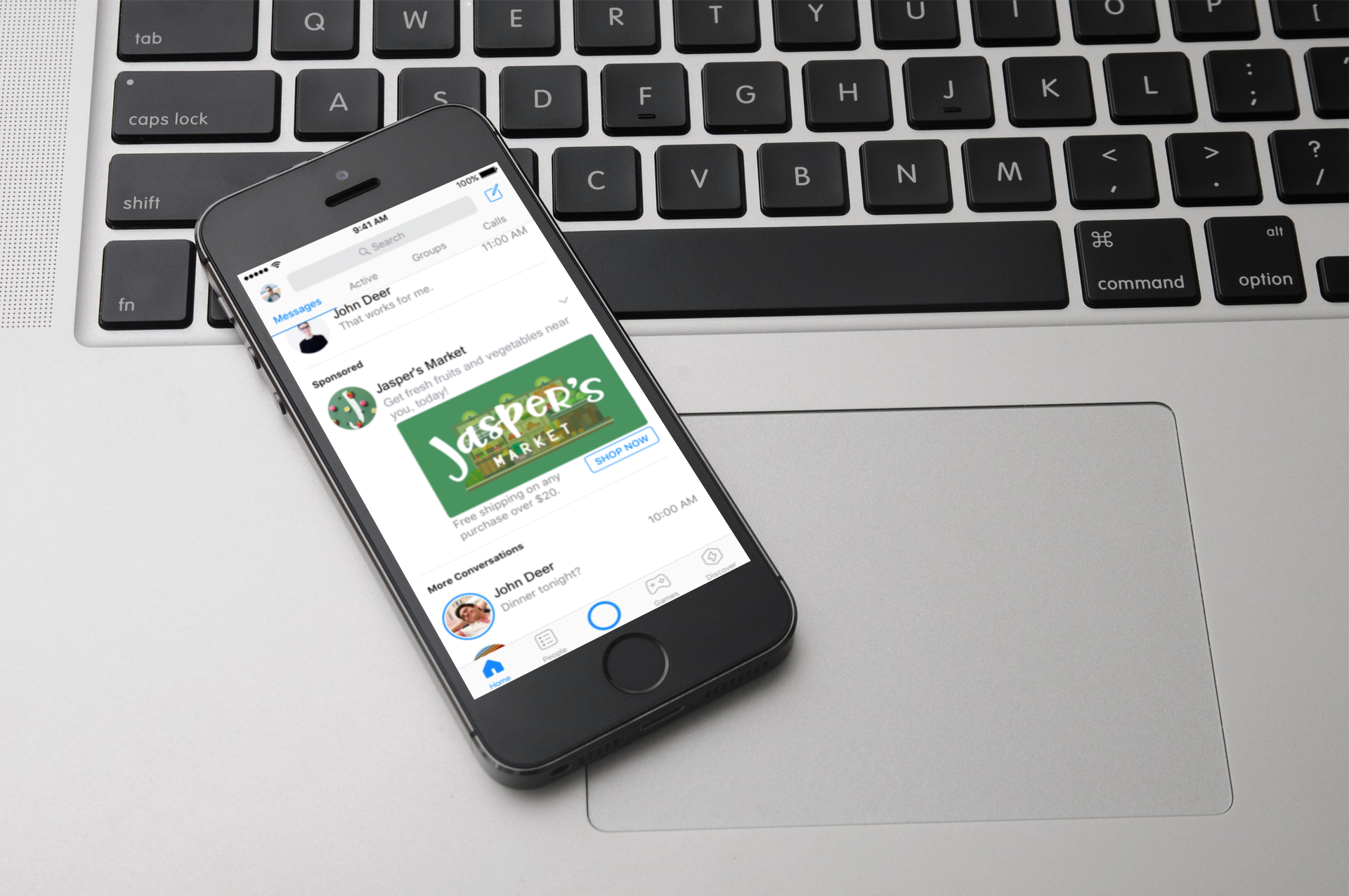 Facebook Messenger advertentie