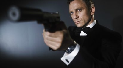 Daniel Craig Tuxeda Silencer Gun HD Wallpaper