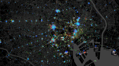 connected city visual foursquare checkins