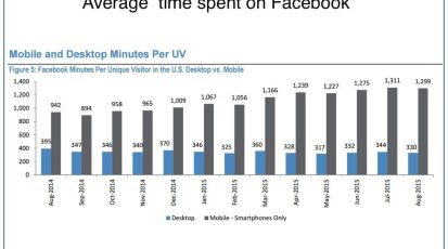 facebook gebruik per maand
